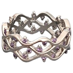 💍NEW & BEAUTIFUL💍 Silver & Purple Ring ‎ Size 9